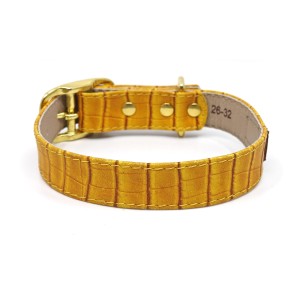 leather dog collar, SMART collection, Crocodil series