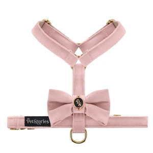 Petstories Luksusowe szelki guard dla psa i kota Velvet Bow Pink