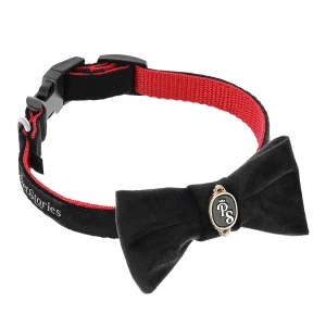 Petstories Mucha obroża dla psa i kota Velvet Black